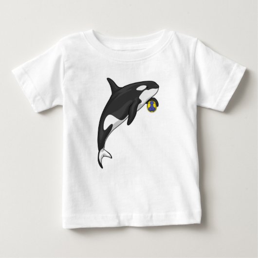 Orca Handball Spieler Handball Baby T-shirt (Vorderseite)