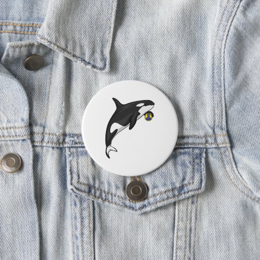Orca Handball Spieler Handball Button (Beispiel)