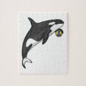 Orca Handball Spieler Handball Puzzle (Vertikal)