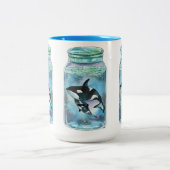 Orca im Jar Zweifarbige Tasse (Mittel)