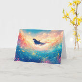 Orca im Meer der Träume Karte (Gelbe Blume)