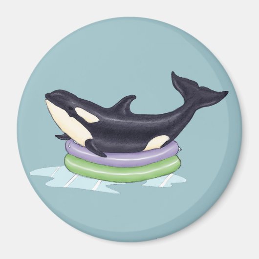 Orca im Swimmingpool Magnet (Vorne)