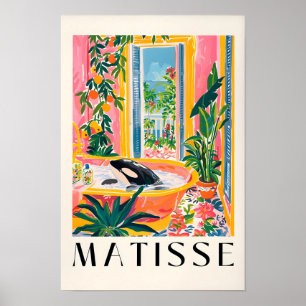 Orca In Bathtub Poster, Matisse Druck, Maximalist Poster