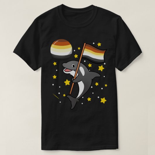 Orca In Space Gay Bear Pride Pullover Hoodie  (Design vorne)