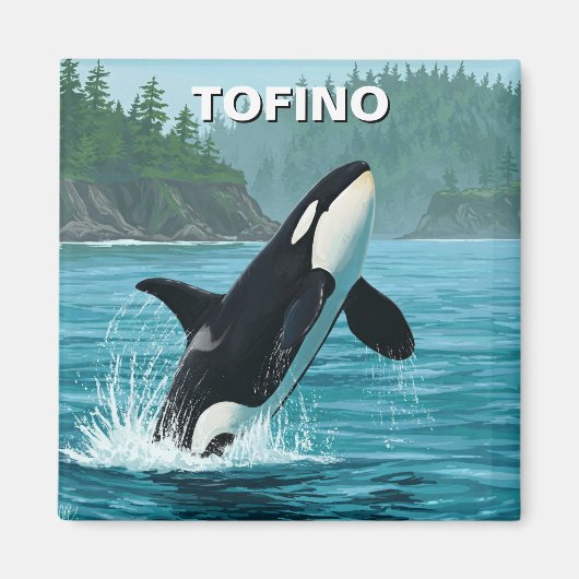 Orca in Tofino Kanada Reisen Magnet (Vorne)