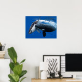 Orca jagt großen weißen Hai Poster (Heimbüro)