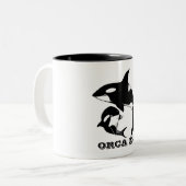 Orca-Kaffee-Tasse Zweifarbige Tasse (Vorderseite Links)
