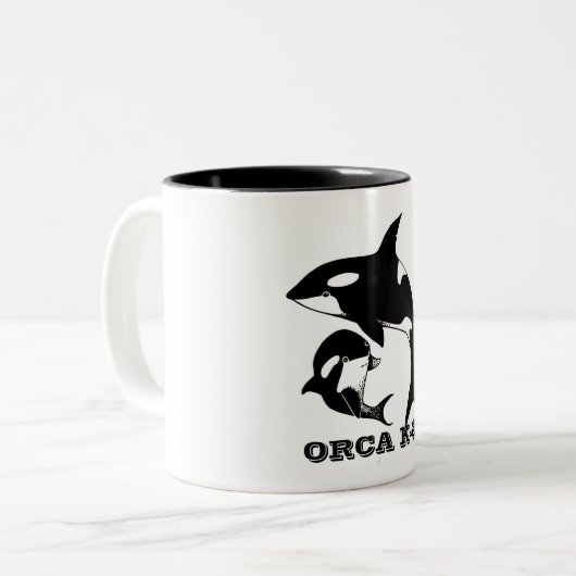 Orca-Kaffee-Tasse Zweifarbige Tasse (Vorderseite Links)
