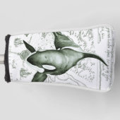Orca-Karte Grün Golf Headcover (Vorderseite)