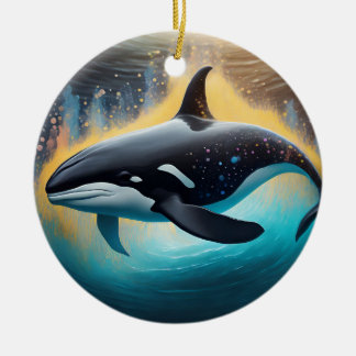 Orca Keramik Ornament