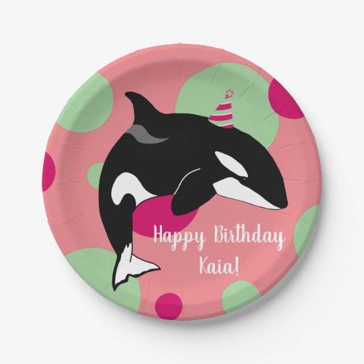 Orca Killer Pappteller (Vorderseite)