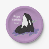 Orca Killer Pappteller (Vorderseite)