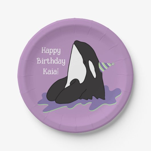 Orca Killer Pappteller (Vorderseite)