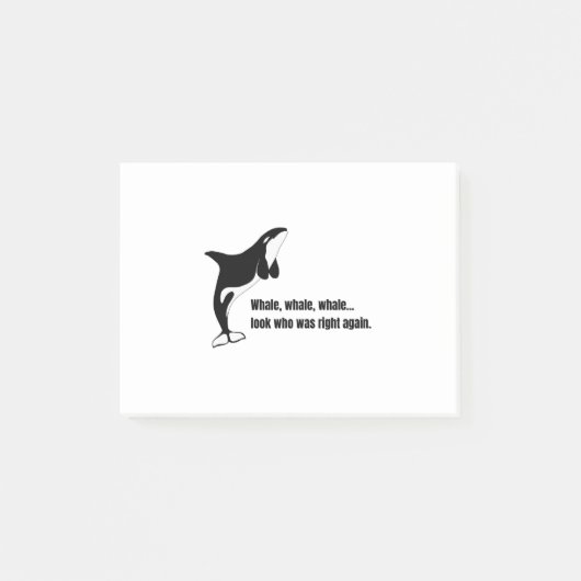 Orca - Killer Wal - Tiersonden - Funny Animal Post-it Klebezettel (Vorderseite)