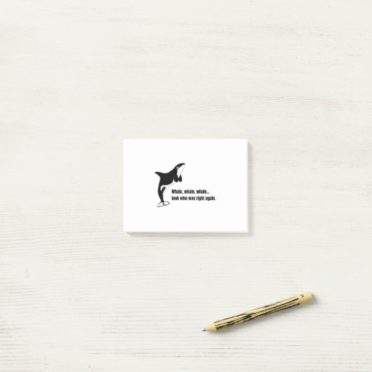 Orca - Killer Wal - Tiersonden - Funny Animal Post-it Klebezettel (Auf Schreibtisch)