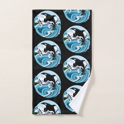 Orca Killer Whale Badhandtuch Set (Handtuch)