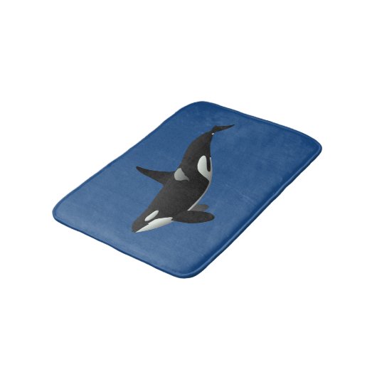 Orca Killer Whale Bath Mat Badematte (Schrägansicht)