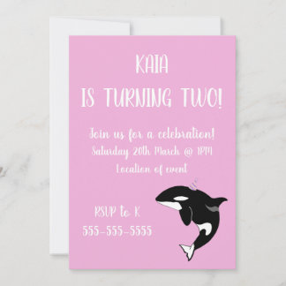 Orca Killer Whale Birthday Einladung
