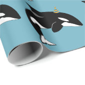 Orca Killer Whale Birthday  Geschenkpapier (Rolleneckpunkt)