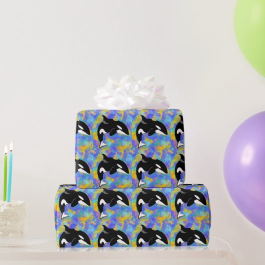 Orca Killer Whale Birthday Geschenkpapier (Partygeschenke)