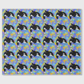 Orca Killer Whale Birthday Geschenkpapier (Flach)