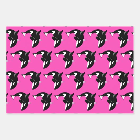 Orca Killer Whale Birthday Geschenkpapier Set (Vorderseite 2)