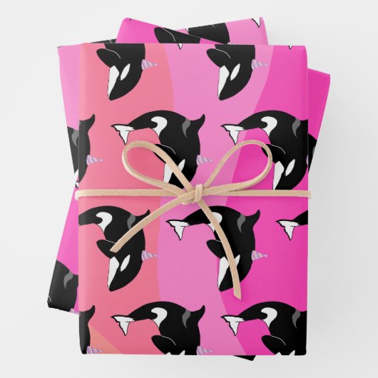 Orca Killer Whale Birthday Geschenkpapier Set (Beispiel)