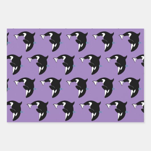Orca Killer Whale Birthday Geschenkpapier Set (Vorderseite 2)