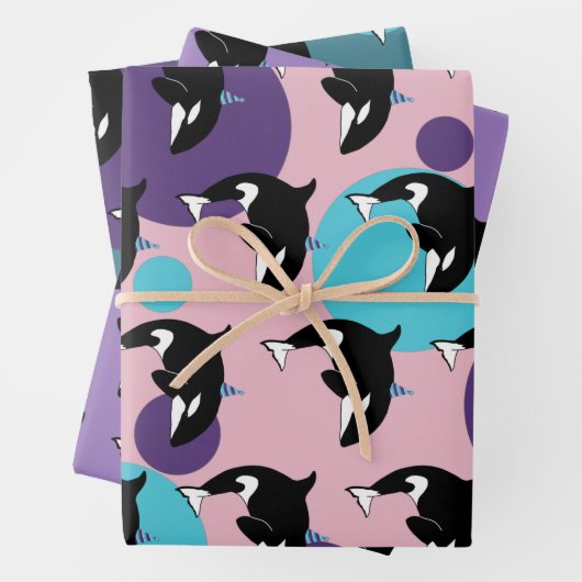 Orca Killer Whale Birthday Geschenkpapier Set (Beispiel)