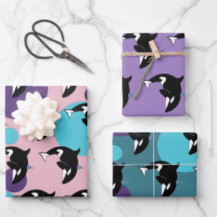 Orca Killer Whale Birthday Geschenkpapier Set