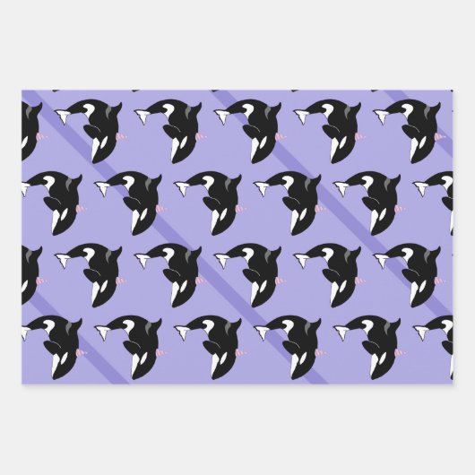 Orca Killer Whale Birthday Geschenkpapier Set (Vorderseite)