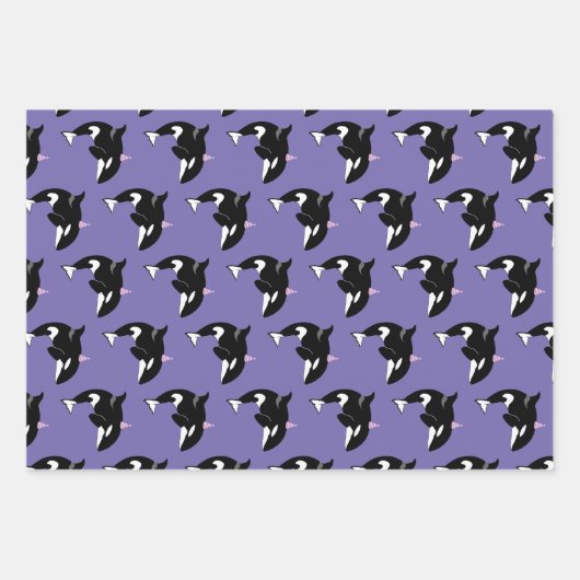 Orca Killer Whale Birthday Geschenkpapier Set (Vorderseite 3)