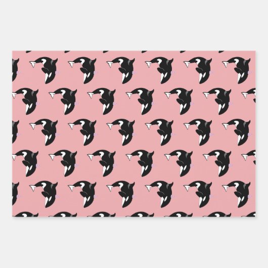 Orca Killer Whale Birthday Geschenkpapier Set (Vorderseite 2)