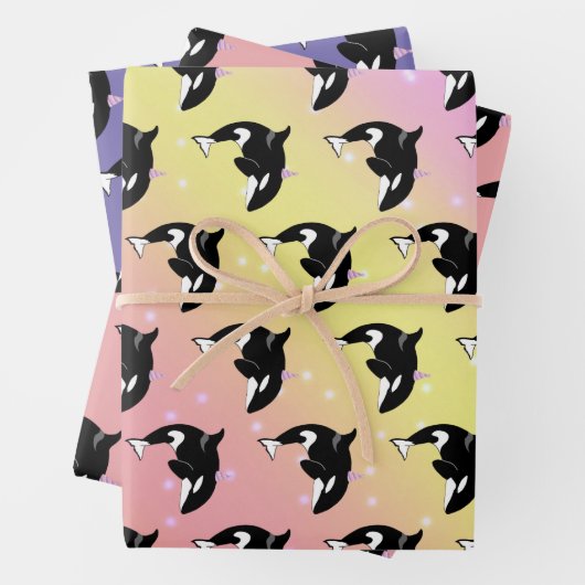 Orca Killer Whale Birthday Geschenkpapier Set (Beispiel)