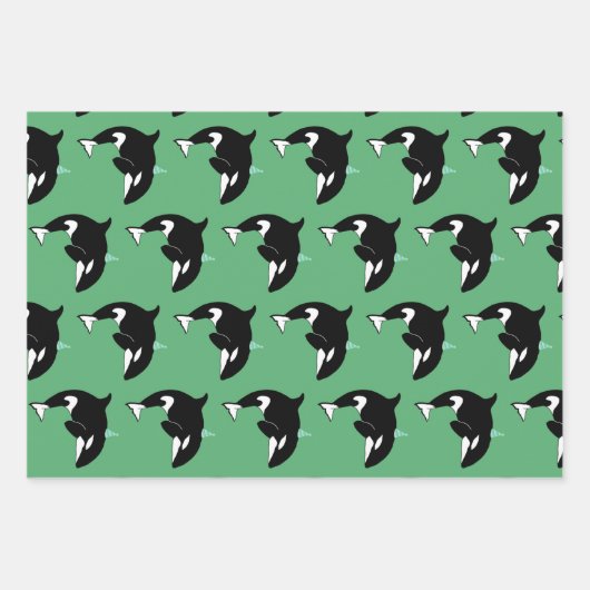 Orca Killer Whale Birthday Geschenkpapier Set (Vorderseite 2)