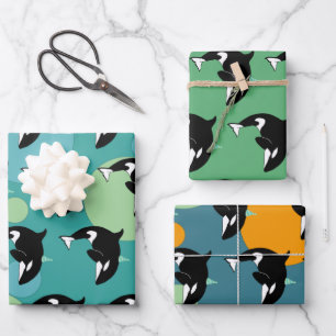 Orca Killer Whale Birthday Geschenkpapier Set
