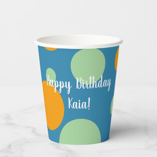 Orca Killer Whale Birthday Pappbecher (Rückseite)