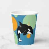 Orca Killer Whale Birthday Pappbecher (Vorderseite)