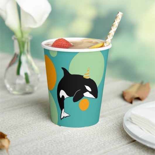 Orca Killer Whale Birthday Pappbecher (In Situ)