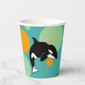 Orca Killer Whale Birthday Pappbecher (Vorderseite)