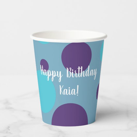 Orca Killer Whale Birthday Pappbecher (Rückseite)