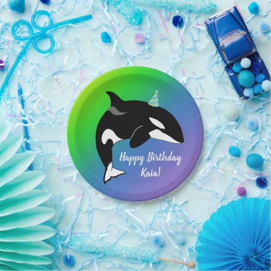 Orca Killer Whale Birthday  Pappteller (Party)