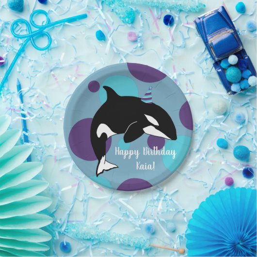Orca Killer Whale Birthday Pappteller (Party)
