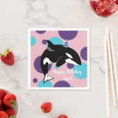Orca Killer Whale Birthday Serviette (Beispiel)