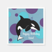 Orca Killer Whale Birthday Serviette (Vorderseite)
