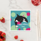 Orca Killer Whale Birthday Serviette (Beispiel)