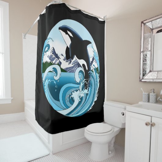 Orca Killer Whale Duschvorhang (Beispiel)