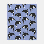 Orca Killer Whale Fleecedecke (Vorderseite)