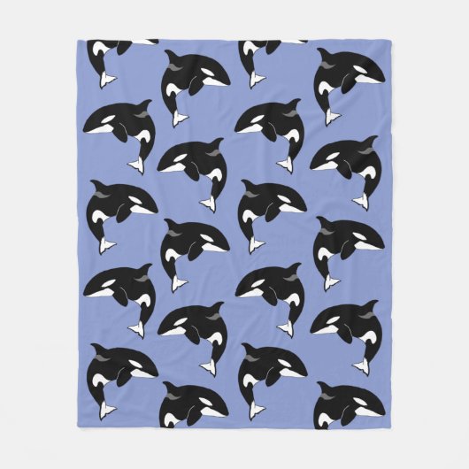 Orca Killer Whale Fleecedecke (Vorderseite)