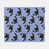 Orca Killer Whale Fleecedecke (Vorderseite (Horizontal))